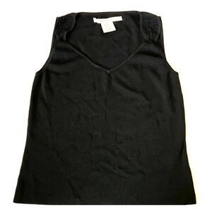 Max Studio SzS Black V Neck Tank top